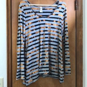 Adventura Burn Out Stripe Long Sleeve Top